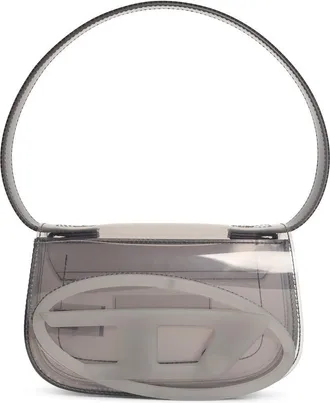 Diesel iconische 1 Dr-schoudertas in zilver transparant TPU