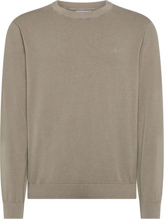 Sun 68 Stone Sweater Hoodies - Heren - Ronde hals truien - Beige - 3XL - Katoen - Truien & Vesten