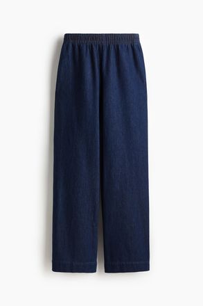 H&M Schlupfhose aus Denim - Dunkles Denimblau