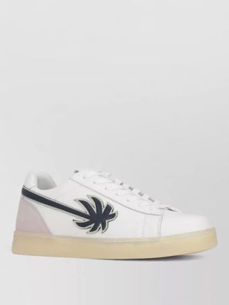 Palm Angels tennis leather sneakers contrast panel sole