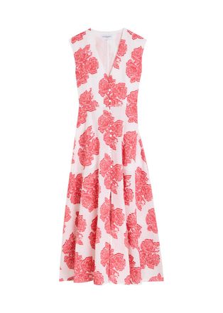 Evi Grintela Evi Grintela Caroline Floral-printed Seersucker Midi Dress - White - S (UK8-10 / S)