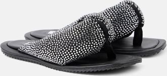 The Attico Indie embellished leather thong sandals