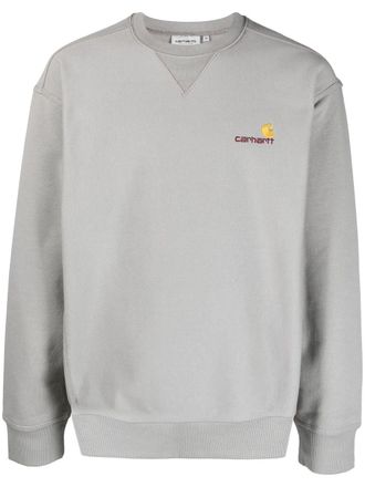 Carhartt Work in Progress logo-embroidered cotton sweatshirt - Grey