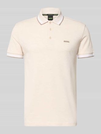 HUGO BOSS Regular Fit T-Shirt aus reiner Baumwolle Modell TS_STRUCTURE LOGO 1027473 in Offwhite, Gr&ouml;&szlig;e XXXL