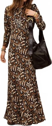 BA&SH Onoa Dress In Ocre Print