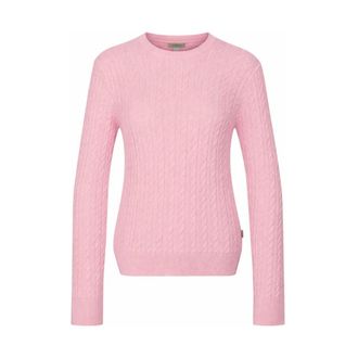 Barbour Hartland Crew Neck Jumper - Dames - Ronde hals truien - Roze - L - Katoen - Truien & Vesten
