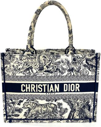 Dior Navy Canvas Tote Bag (Pre-Owned)