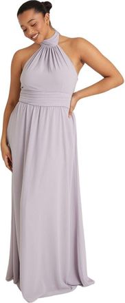 Six Stories Halter Neck Chiffon Bridesmaid Dress in Lilac at Nordstrom, Size 12