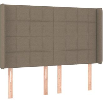 vidaXL Cabecero Con Led De Tela Gris Taupe 147x16x118/128 Cm Vidaxl