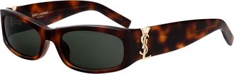Saint Laurent Unisex Sunglasses Havana-Grey Acetate Havana-Havana-Grey Havana/havana/grey