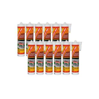 Sika Juego De 12 Adhesivos Para El Montaje De Peque&ntilde;as Barbacoas De Piedra - Sika Sikacolle Bbq - Beige Claro - 500g
