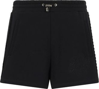 Philipp Plein Shorts Strass Band - Dames - Bermuda - Zwart - XS - Katoen - Korte Broeken