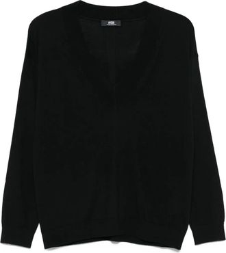 Alpha Studio Maglione con scollo a V - Nero