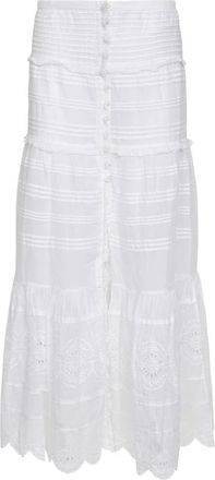 Isabel Marant Rokken, Dames, Wit, S, Katoen, Paoline Maxi Rok
