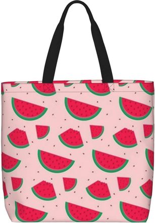 Generic Women Handbag Fruit Pattern Watermelon Tote Bag Reusable Large Capacity Shopping Bags, For Christmas, Birthday, Graduation, Swim, Wedding