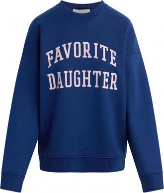 Favorite Daughter Womens Collegiate Sweatshirt In Ink Frosty Pink