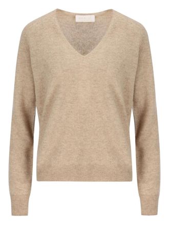 VANISÉ v-neck cashmere sweater - women - Cashmere - 44 - Neutrals