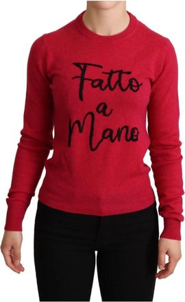 Dolce & Gabbana Luxe roze kasjmier trui - Dames - Cashmere truien - Roze - L - Kasjmier - Truien & Vesten