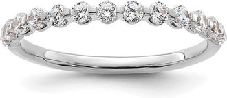 Diamond2Deal 14k Gold Lab Grown Diamond Wedding Band Ring 1/2Ct Clarity- VS Color- D-E