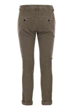 Dondup Mens Gaubert - Slim Milleraies Trousers - Sage Green