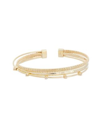 Meshmerise 18K Plated 0.05 Ct. Tw. Diamond Mesh Bangle