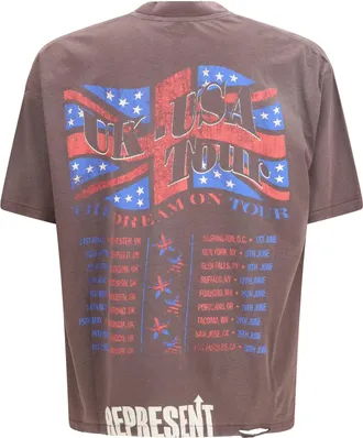 Represent Mens Printed Cotton T-Shirt Nero T-Shirts And Polos