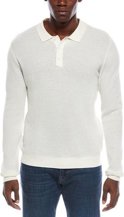 Onia Textured Knit Long Sleeve Polo Shirt