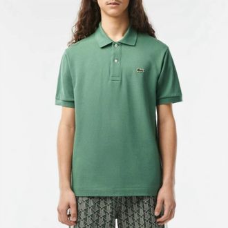 Lacoste Original Petit Pique Cotton Polo In Khaki Gren