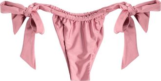 Faithfull The Brand Costa Tie-fastening Bikini Briefs - Pink - XL (UK16 / XL)