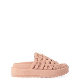 Paloma Barcel&oacute; Sliders, female, Pink, Size: 10 US Nadira Suede Flatform Slide