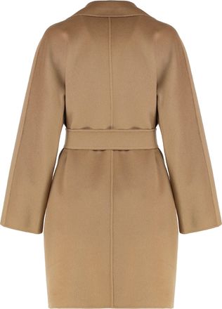 Max Mara Womens Wool And Cashmere Midi Coat Beige