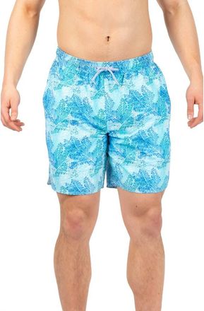 Tailorbyrd Leaves Print Swim Trunks in Spearmint at Nordstrom Rack, Size Xx-Large