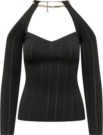 Elisabetta Franchi Mujer, Camisetas, Negro, Talla: L