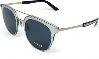 Police Womens SPL584 50 0581 Sunglasses - Blue Metal - One Size