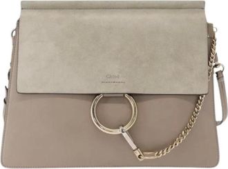 Chlo&eacute; Pre-owned Cross Body Bags, female, Beige, Size: ONE SIZE Pre-owned Faye shoulder bag