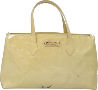 Louis Vuitton Wilshire Beige Patent Leather Handbag (Pre-Owned)