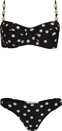 Brigitte Bikini con perline - Nero