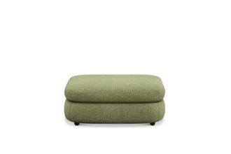 Castlery Fable Side Ottoman Customized, (Washed Chenille) Moss, Machine Washable, Ultra Deep Seats for Ottomans