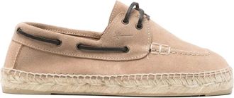 Maneb&igrave; Schoenen, Dames, Beige, 39 EU, Leer, Hamptons Boat-Schoenen Espadrilles