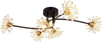 Globo Lighting Globo Fiore Lampada da soffitto semi-incasso multibraccio nero opaco 6x G9