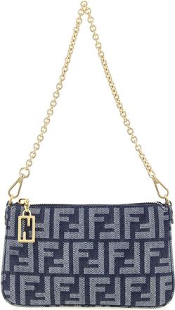 Fendi Blue Baguette Mini Clutch