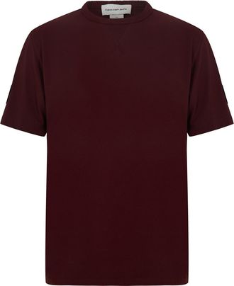 Calvin Klein Heren Badge Ronde Hals Regular T-Shirt (Mocha)