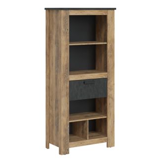 Furniture To Go Rapallo 1 Drawer Bookcase in Brown