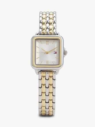 Tommy Hilfiger Reloj de acero inoxidable chapado en oro