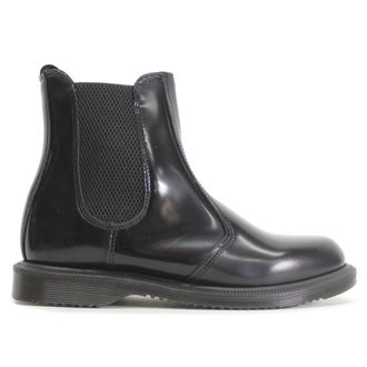 Dr. Martens Flora Polished Smooth Leather Womens Ankle Boots - Black - Size:UK 6.5