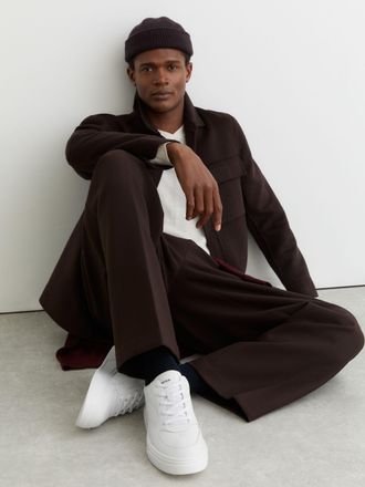 Reiss White Bonded-leather Chunky Sole Trainers, 645