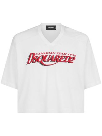 Dsquared2 T-shirt met logoprint - Wit