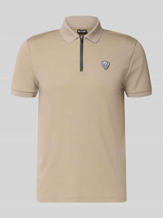 Emporio Armani Slim Fit Poloshirt aus Viskose-Mix in Beige, Gr&ouml;&szlig;e XXXL
