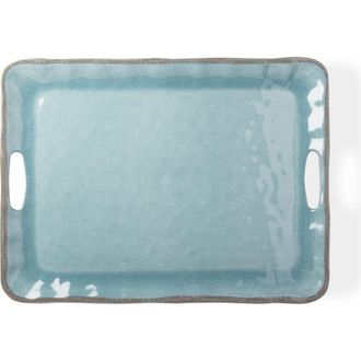 Tag Veranda Aqua Melamine Serving Tray Dishwasher Safe Spring in Blue at Nordstrom