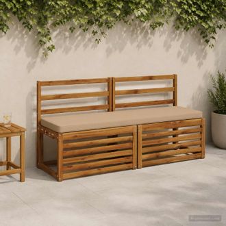 vidaXL Vidaxl Cuscini Per Panchina A 2 Pezzi Vught 2 Pz 100% Poliestere